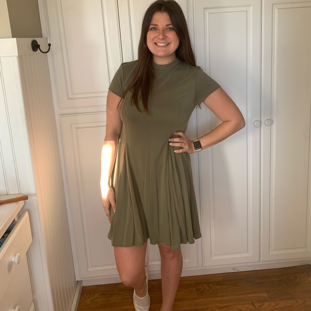 Green soft dress